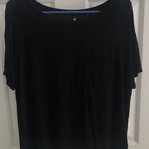 Black AEO Pocket T-Shirt